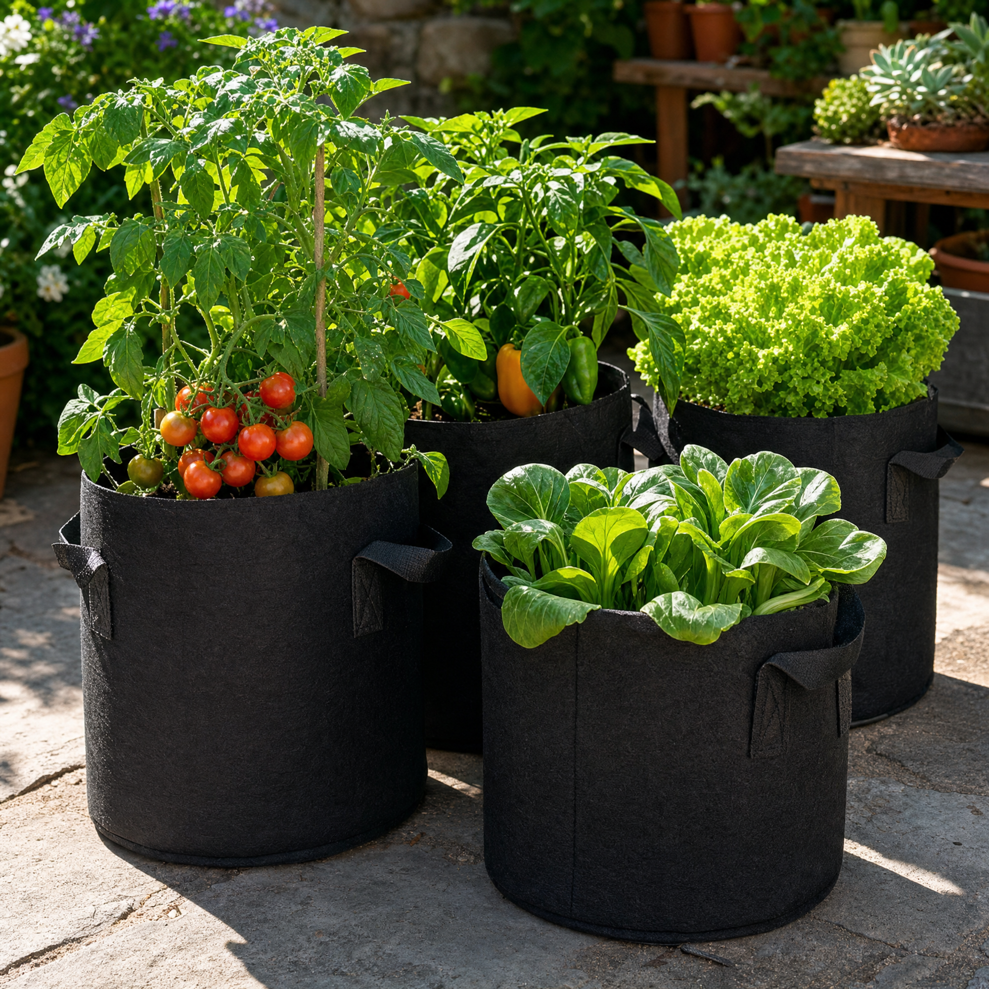 Non-woven grow bag supplementary figure 1: display and usage context