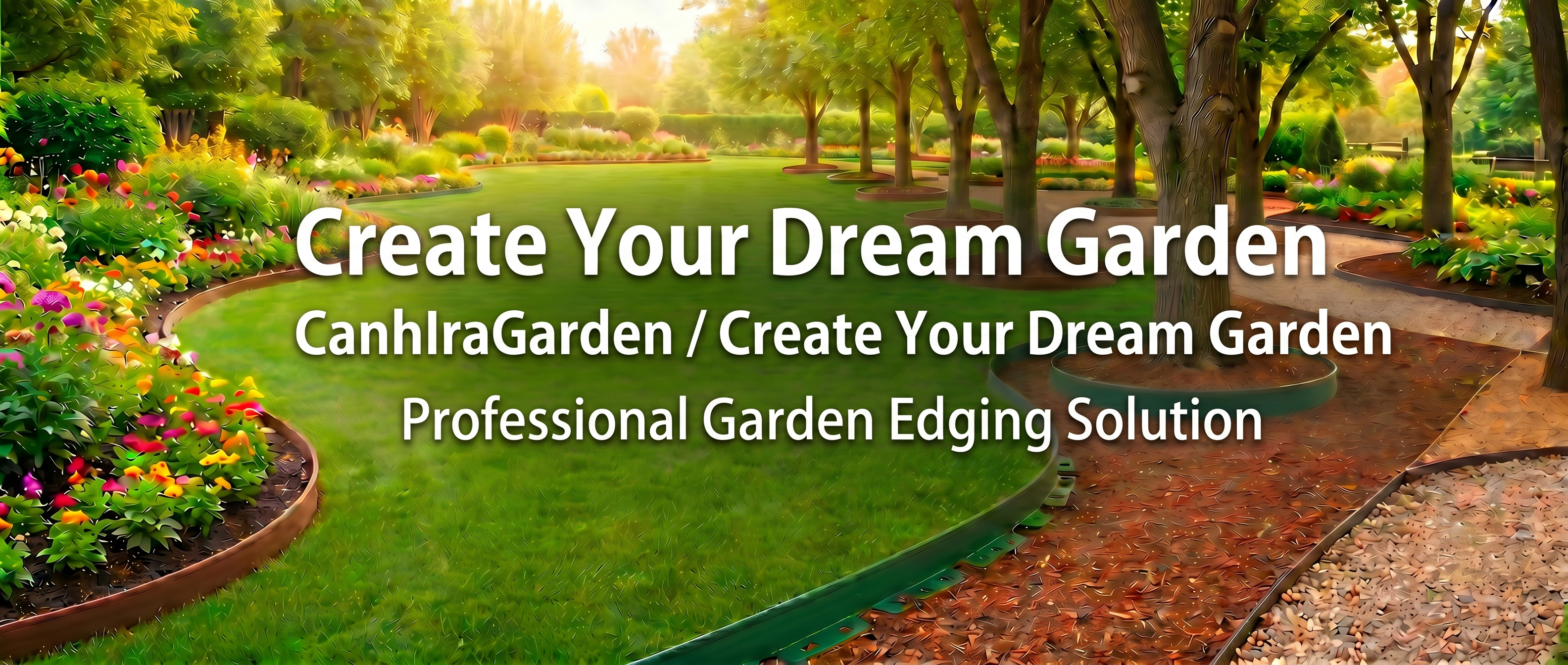 Hero: UV-stabilized PE landscape edging roll for lawn and bed borders, contractors and B2B distribution