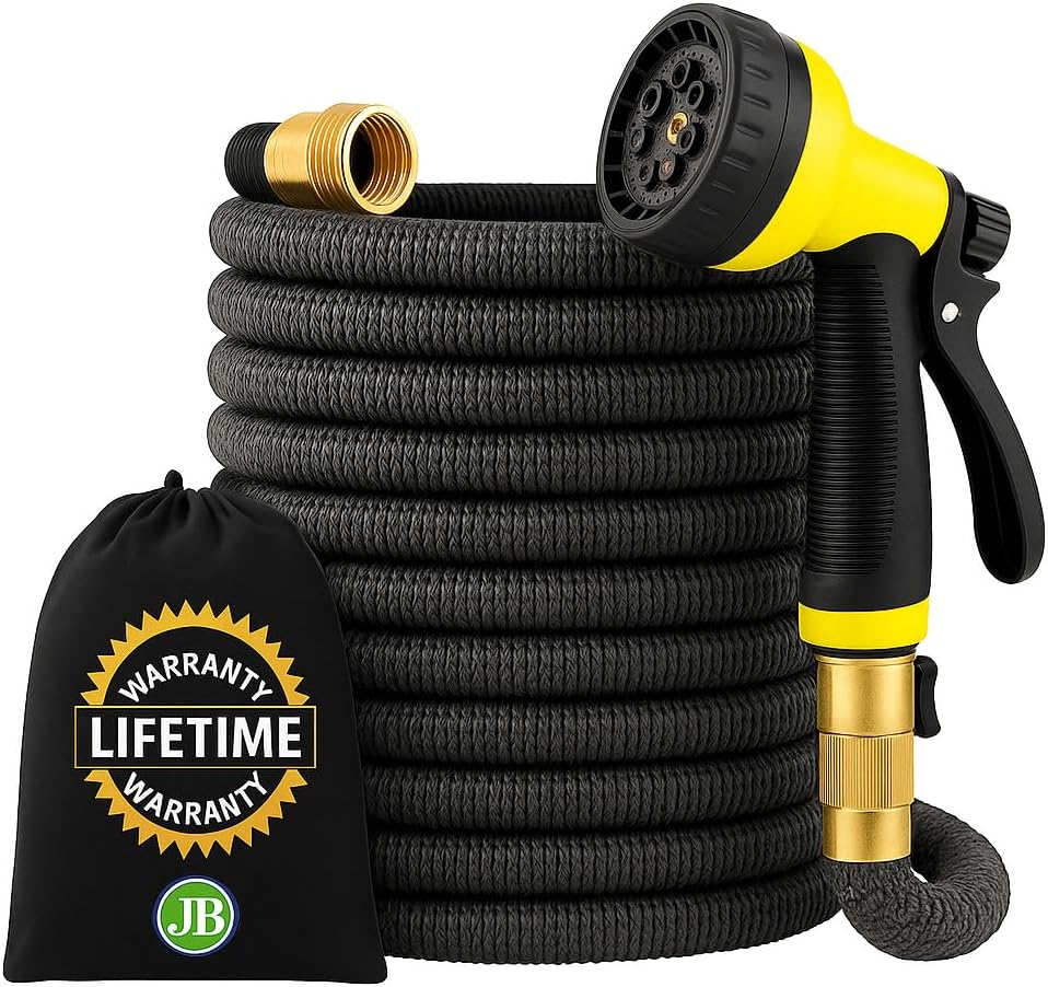 No-kink flexible garden hose for lawn and landscape watering