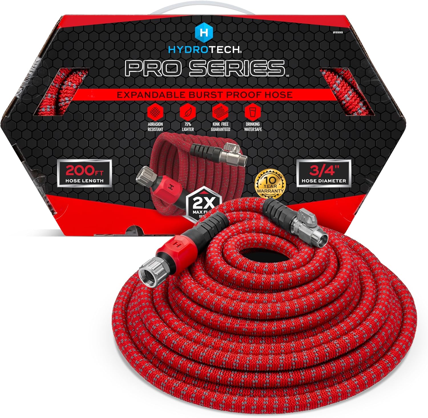 Expandable hose kit with dual latex core and 3750D outer fabric
